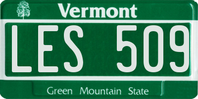 VT license plate LES509