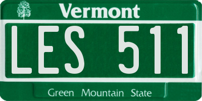 VT license plate LES511