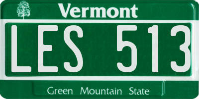 VT license plate LES513