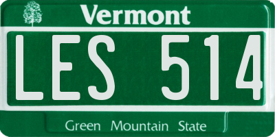 VT license plate LES514