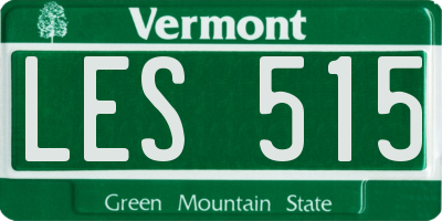 VT license plate LES515