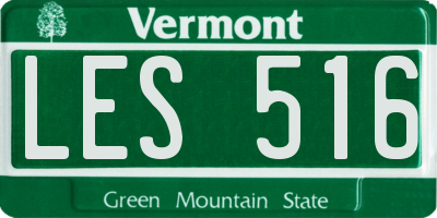 VT license plate LES516