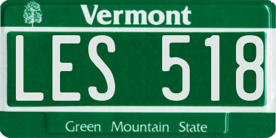 VT license plate LES518