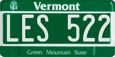 VT license plate LES522