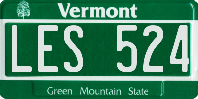 VT license plate LES524