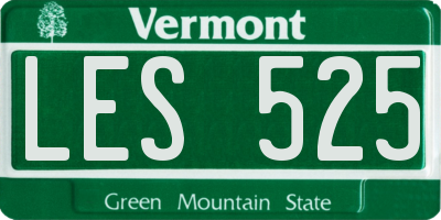 VT license plate LES525