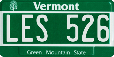 VT license plate LES526