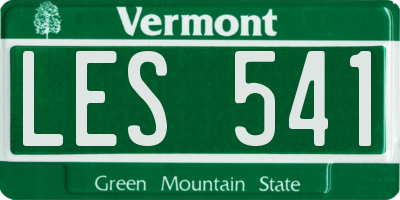 VT license plate LES541