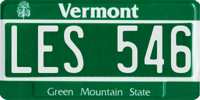 VT license plate LES546