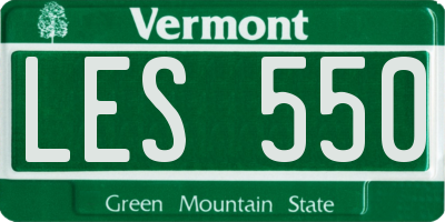 VT license plate LES550