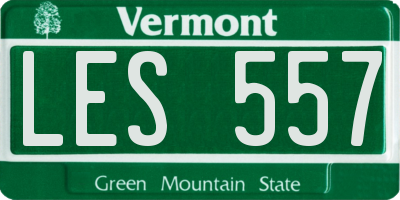 VT license plate LES557