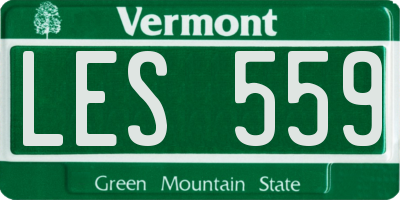 VT license plate LES559