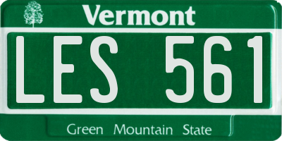 VT license plate LES561