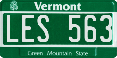 VT license plate LES563