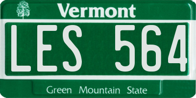 VT license plate LES564