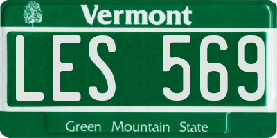 VT license plate LES569