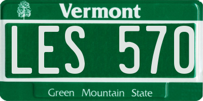 VT license plate LES570