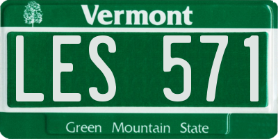VT license plate LES571