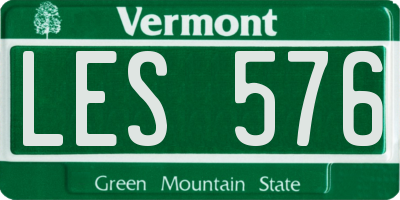VT license plate LES576