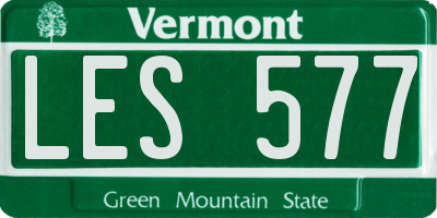VT license plate LES577