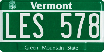 VT license plate LES578