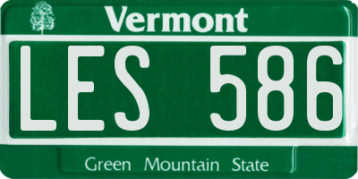 VT license plate LES586