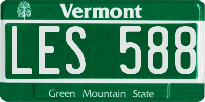 VT license plate LES588