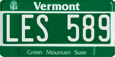 VT license plate LES589