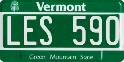 VT license plate LES590