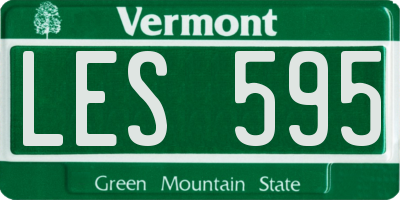 VT license plate LES595