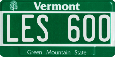 VT license plate LES600