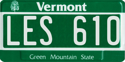 VT license plate LES610
