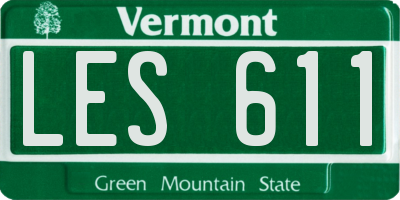 VT license plate LES611
