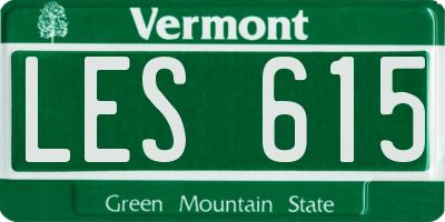 VT license plate LES615