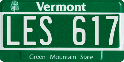 VT license plate LES617