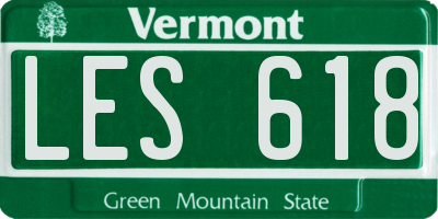 VT license plate LES618