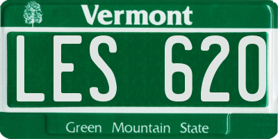 VT license plate LES620