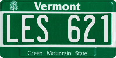 VT license plate LES621