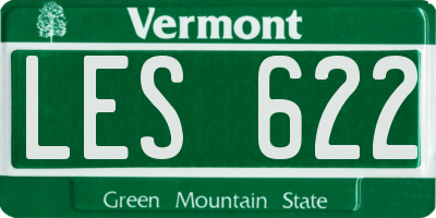 VT license plate LES622