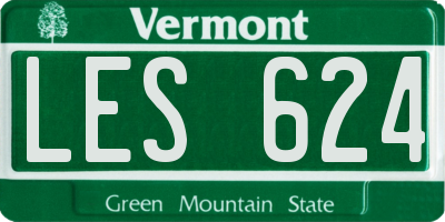 VT license plate LES624