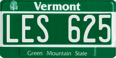 VT license plate LES625