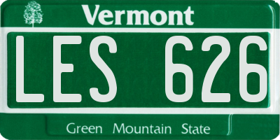 VT license plate LES626