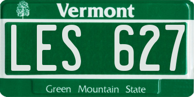 VT license plate LES627
