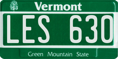 VT license plate LES630