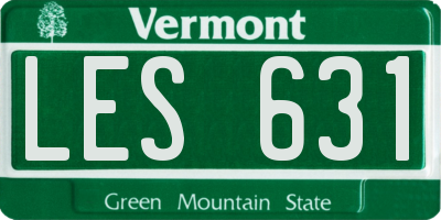 VT license plate LES631