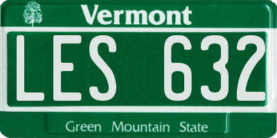 VT license plate LES632