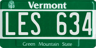 VT license plate LES634