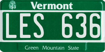 VT license plate LES636