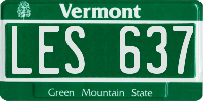 VT license plate LES637