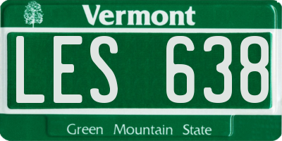 VT license plate LES638